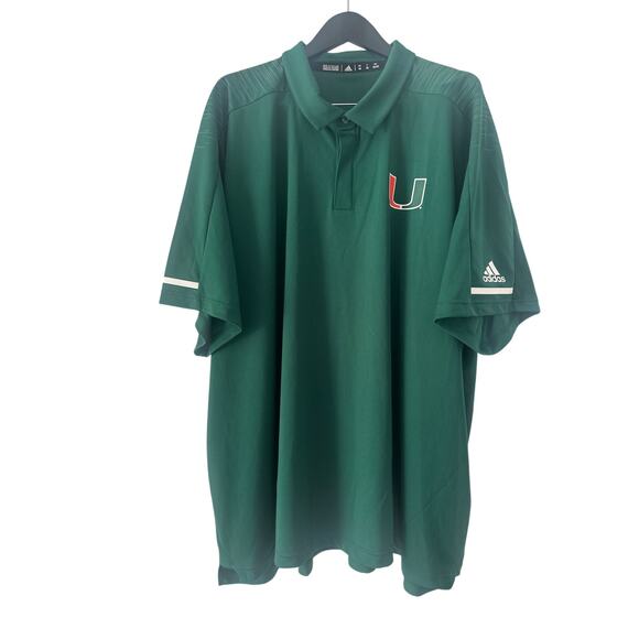 Miami U University Adidas Climalite Men's Golf Shirt Iconic Coach Polo 4XL - Picture 1 of 10